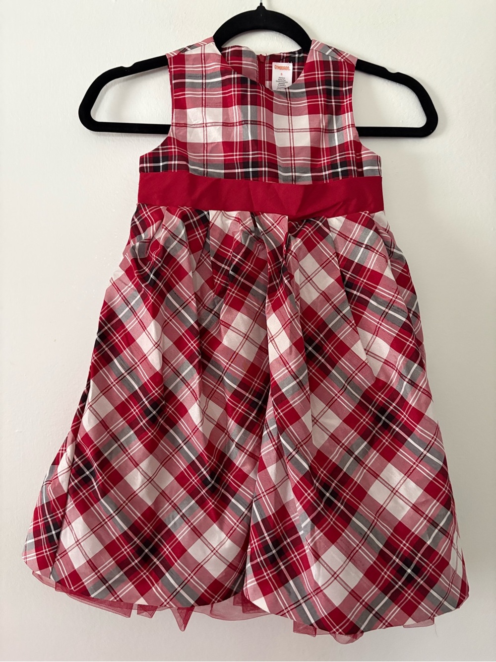 Red Plaid Holiday Dress for Girls - Sleeveless Party Dress